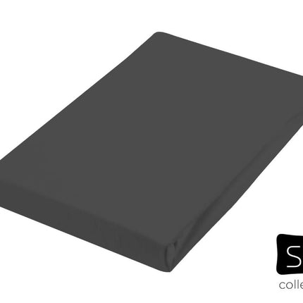 Hoeslaken SLP Collection Jersey Maat: 90-100/200-220 cm, Kleur: Nachtgrijs