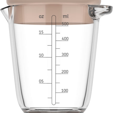 Mepal Chef It Maatbeker met deksel glas 500 ml - chalk