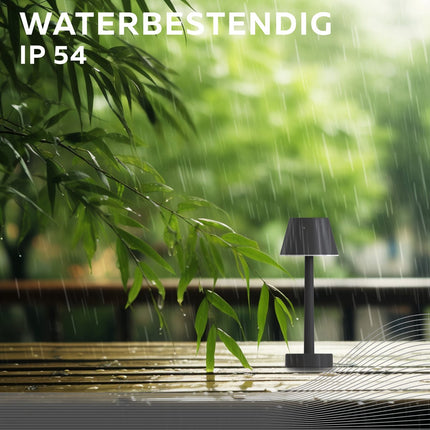 Calex Lucca Oplaadbare Tafellamp - Zwart