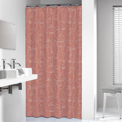 Mind douchegordijn 180/200 Pink/ Peva