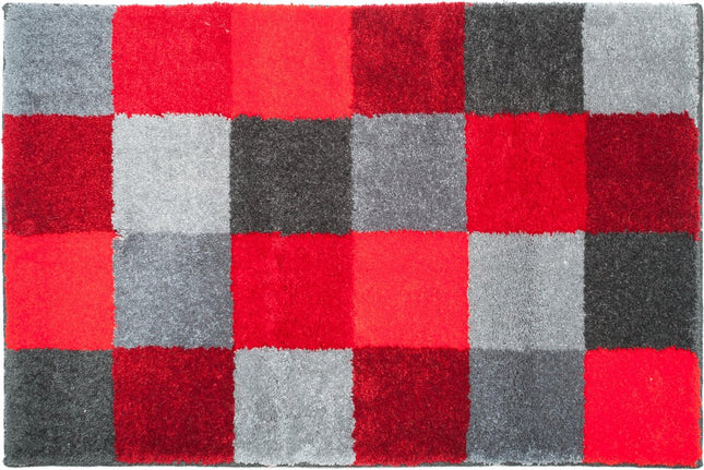 Badmat Blocks 60x90 cm Rood