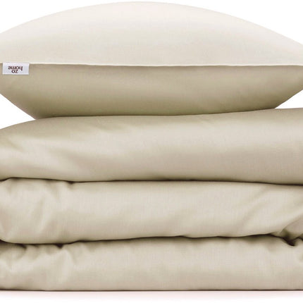 Heckettlane Dekbedovertrek Percalle, Cool beige, 240x200/220 cm