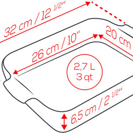 Peugeot Ovenschaal RH 32 cm - rood