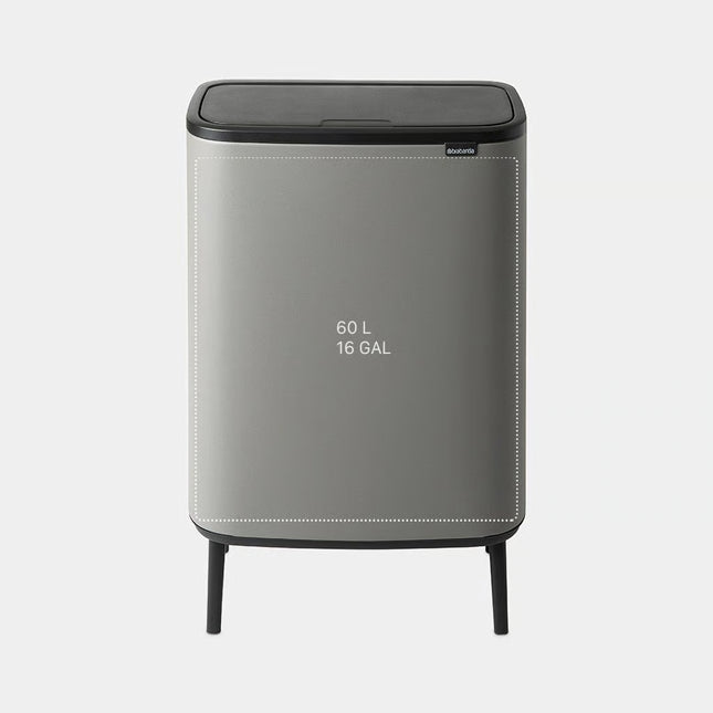 Brabantia Bo Touch Bin Afvalemmer 60 L - mineral concrete grey