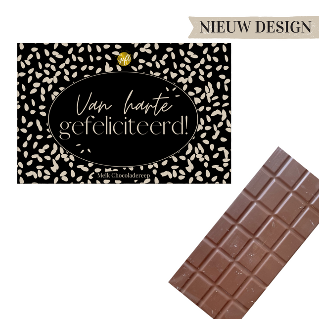 The Big Gifts Chocoladereep – Van Harte Gefeliciteerd (100g)
