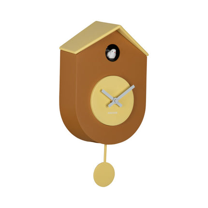 Karlsson Wall clock Grato Cuckoo - ochre yellow/soft yellow