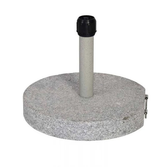 Lesli Living Parasolvoet rond graniet verrijdbaar - 40kg - lichtgrijs