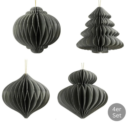 Figuur papier 8 x 8 cm  Grijs