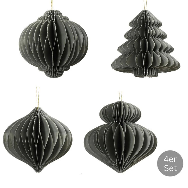 Figuur papier 8 x 8 cm  Grijs