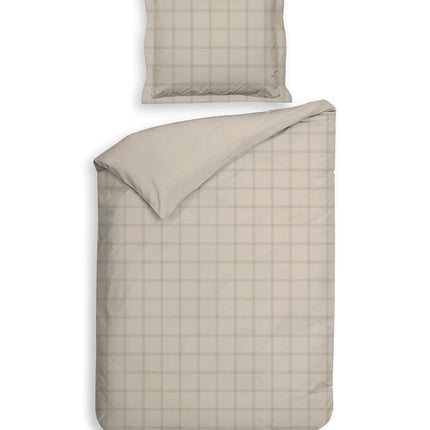 Heckettlane Dekbedovertrek Diamante, satijn 140x200/220 cm, Mojave Sand