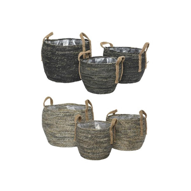 Mand maisblad met handvat Ø 33 x h 26 cm