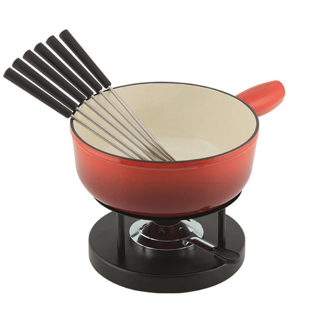Kuhn Rikon Kaasfondueset Gietijzer 2.4 L - Rood