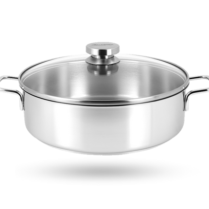 Demeyere Apollo braadpan met glasdeksel - 24 cm
