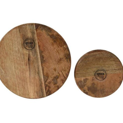 Bord mangohout - Ø25x8cm - naturel