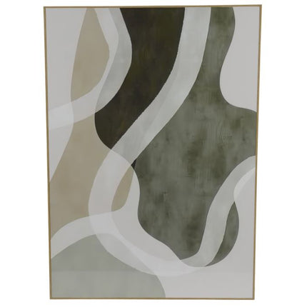 Schilderij papier - 60x90cm - groen