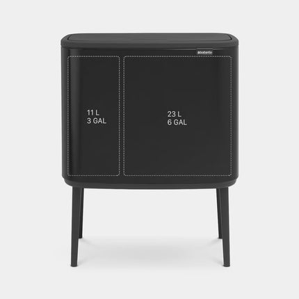 Brabantia Bo Touch Bin afvalemmer 11 + 23 Liter - Matt Black