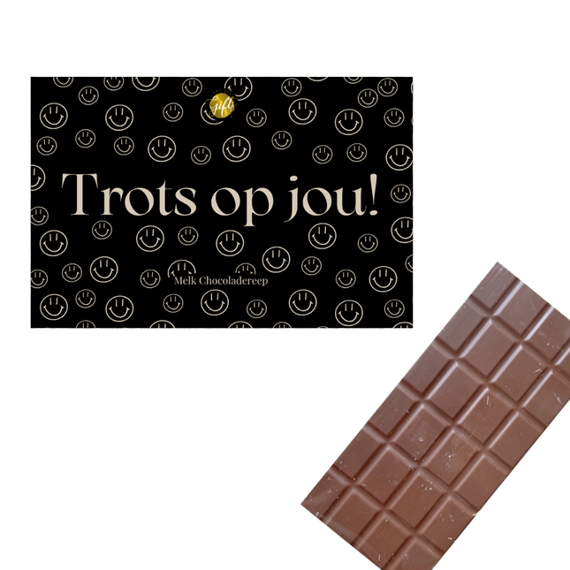 The Big Gifts Chocoladereep Trots op jou – Melkchocolade 100g