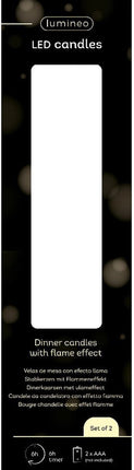Lumineo LED dinerkaars wax - 2,2xh.14,5cm - rood