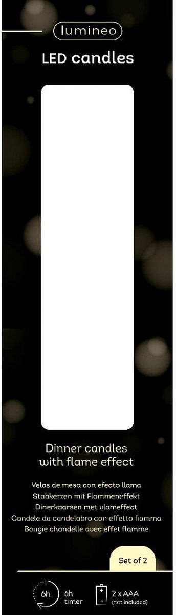 Lumineo LED dinerkaars wax - 2,2xh.14,5cm - rood