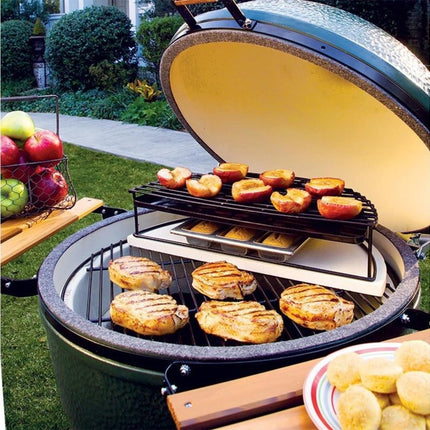 Big Green Egg Half Moon Baking Stone/Conveggtor XL