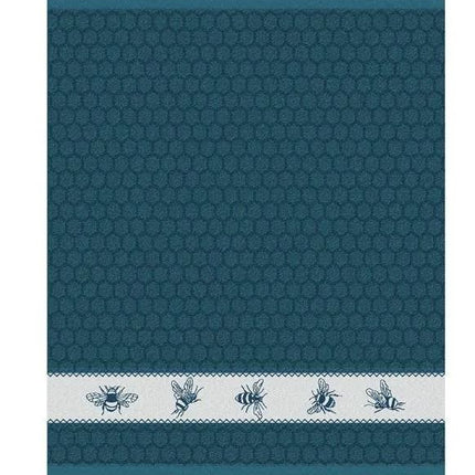 DDDDD Theedoek Bees 60x65 cm - petrol