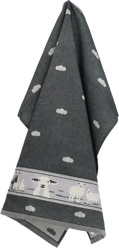Bunzlau Castle Tea Towel Sheep - Black