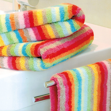 Cawö Life Style Streep handdoek - multi licht