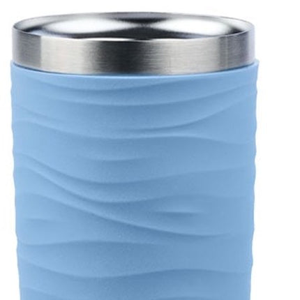 Emsa Travel Mug Classic Waves Isoleerbeker 0.36 L - RVS/blauw