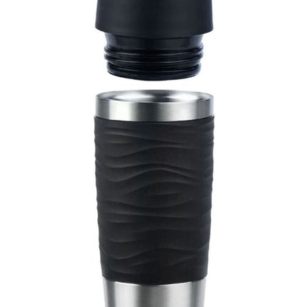 Emsa Travel Mug Classic Waves Isoleerbeker 0.36 L - RVS/zwart