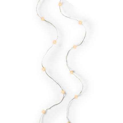 Lumineo micro LED string lights - 195cm - 40 lamps - zilver+ klassiek warm