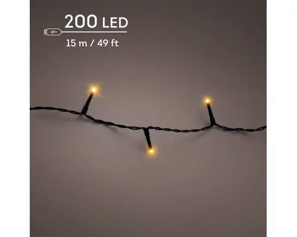 Lumineo LED Duracharge/oplaadbare Basic Lights  - 15 meter - 200 lamps - Klassiek Warm