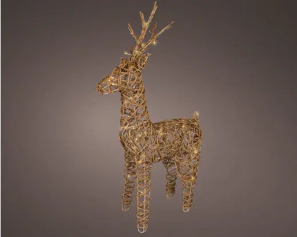 LED Rendier voor binnen en buiten - 50xH85cm - 45 Lamps - Bruin/soft gold