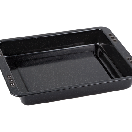 Habonne Ovenschaal Emaille 28,5x23x4 cm Zwart