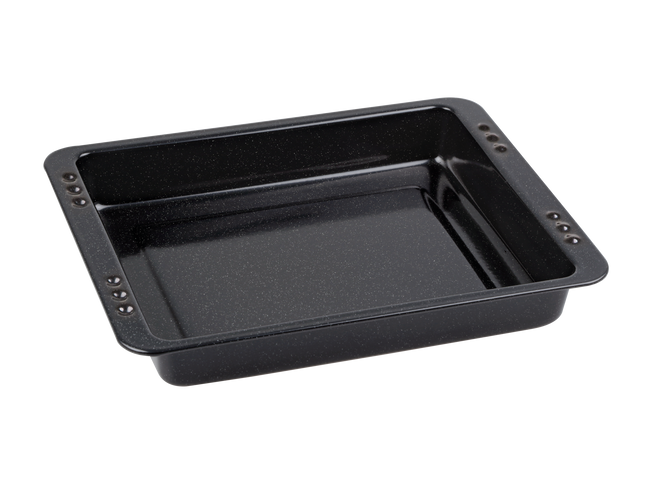 Habonne Ovenschaal Emaille 28,5x23x4 cm Zwart
