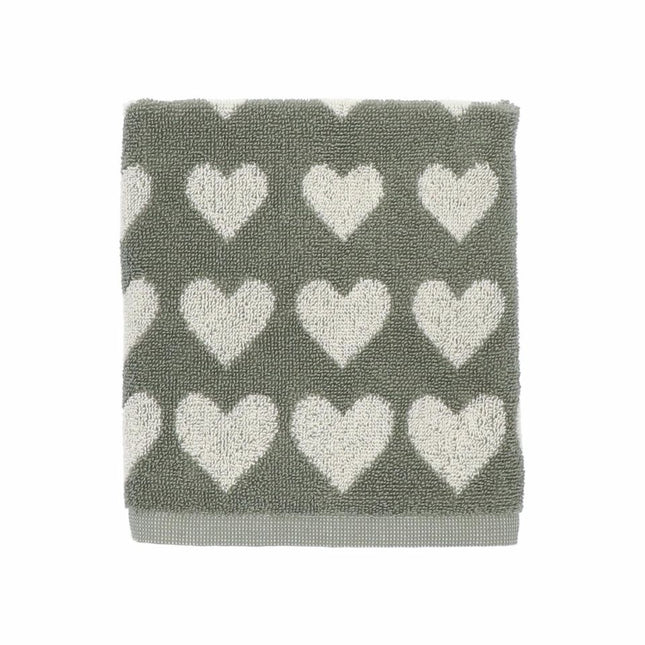 Bunzlau Castle Keukendoek Hearts - Dark Green