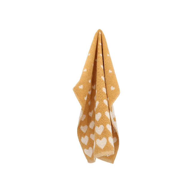 Bunzlau Castle Keukendoek Hearts - Yellow