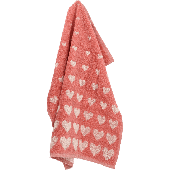 Bunzlau Castle Keukendoek Hearts - Pink