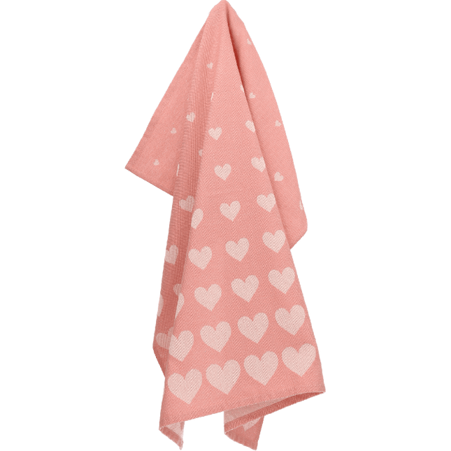 Bunzlau Castle Theedoek Hearts - Pink