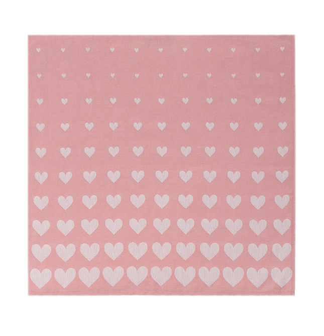 Bunzlau Castle Theedoek Hearts - Pink