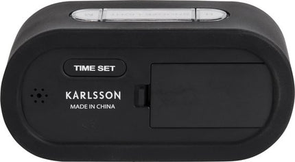 Karlsson Alarm clock Gummy rubber - black