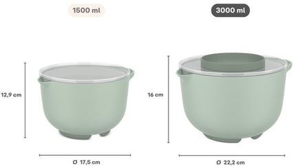 Mepal Chef It Beslagkom met Spatdeksel 3000 ml - Chalk