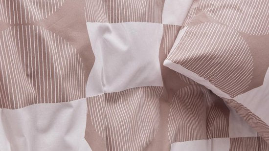 VT Wonen Dekbedovertrek Check Mate Terra 140x200/220 cm