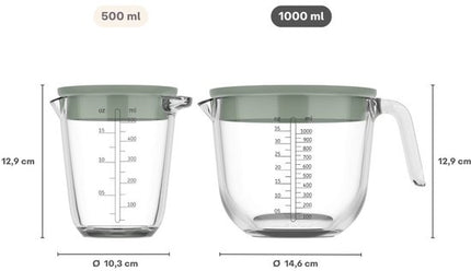 Mepal Chef It Maatbeker met deksel 1000 ml - nordic sage