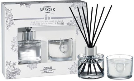 Maison Berger Duo Mini Bouquet & Bougie Festive Fir