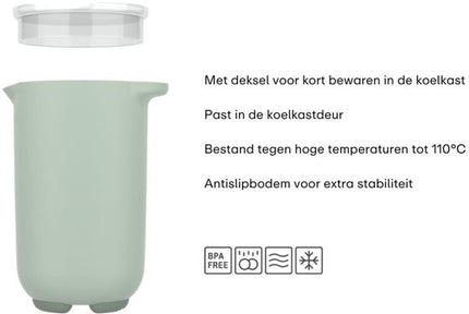 Mepal Chef It Mixbeker met deksel 1000 ml - chalk