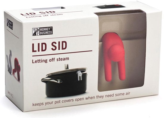 Monkey Business Dekselhouder Lid Sid set van 3 - rood/wit