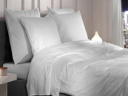 Heckettlane Dekbedovertrek Diamante, satijn 140x200/220 cm, wit