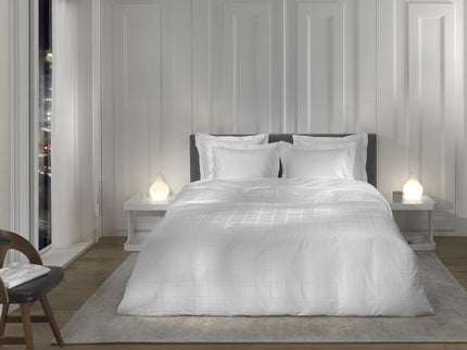 Heckettlane Dekbedovertrek Diamante, satijn 140x200/220 cm, wit