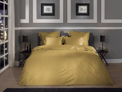 Heckettlane Dekbedovertrek Punto, satijn 140x200/220 cm, Amber gold