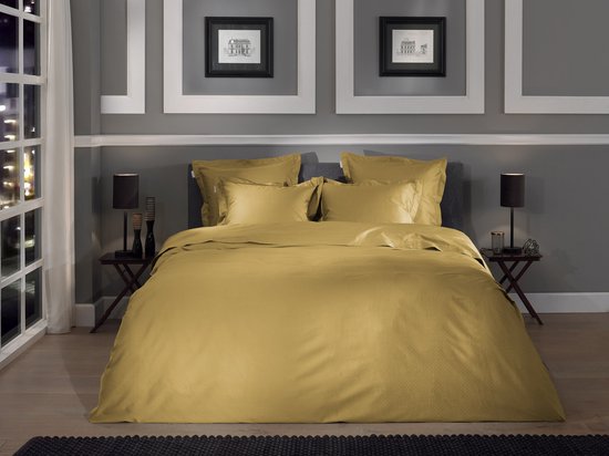 Heckettlane Dekbedovertrek Punto satijn 240x200/220 cm Amber gold